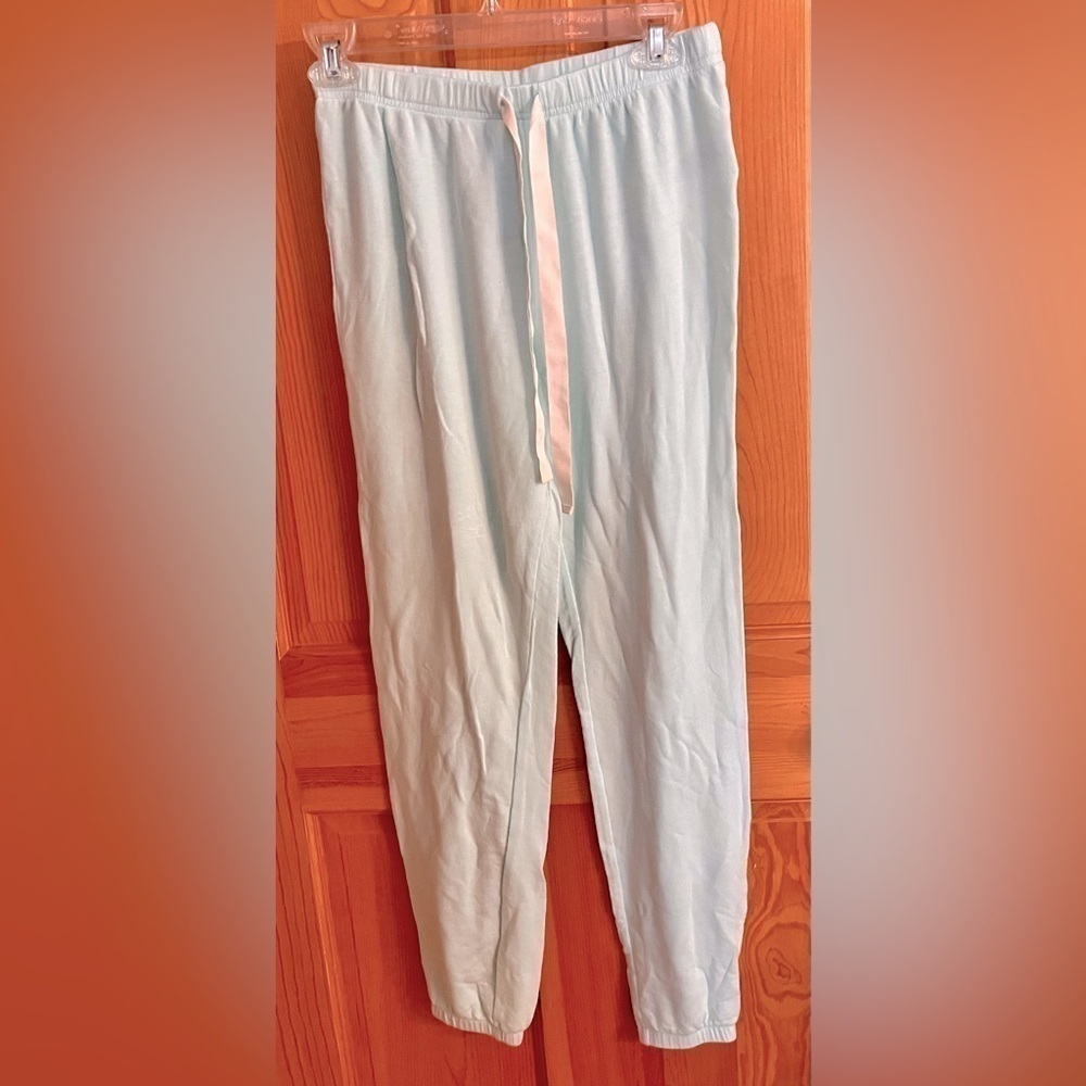 Bamboo Cool Light Teal Loungewear Pajama Pants Jogger Sweatpants Women Size XS
